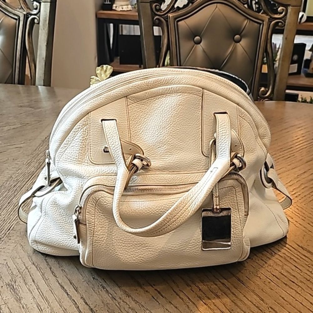 Off white Furla leather purse handbag